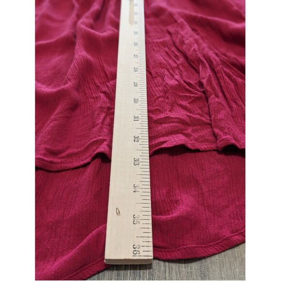 Earthbound Trading Dress Womens Medium Maroon Sleeveless Crochet Strappy Halter - Picture 8 of 10